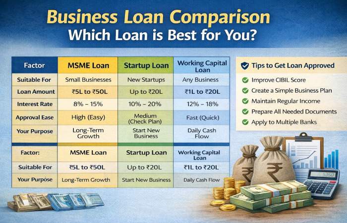 business loan comparison India 2026 which loan is best for manufacturing